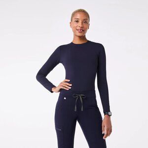Navy Figs Ribbed Longsleeve Underscrub